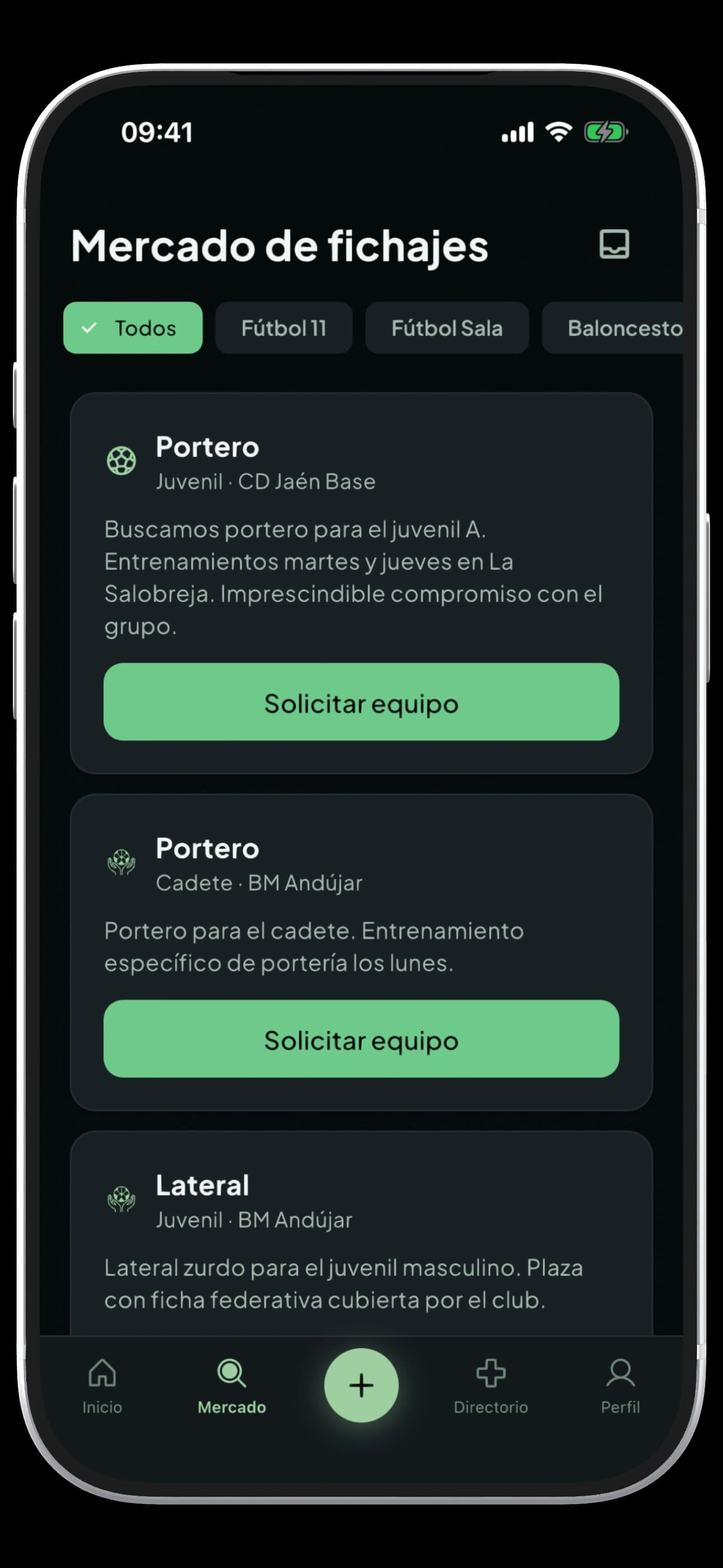 Vacantes: Una vista de las oportunidades deportivas en desarrollo.